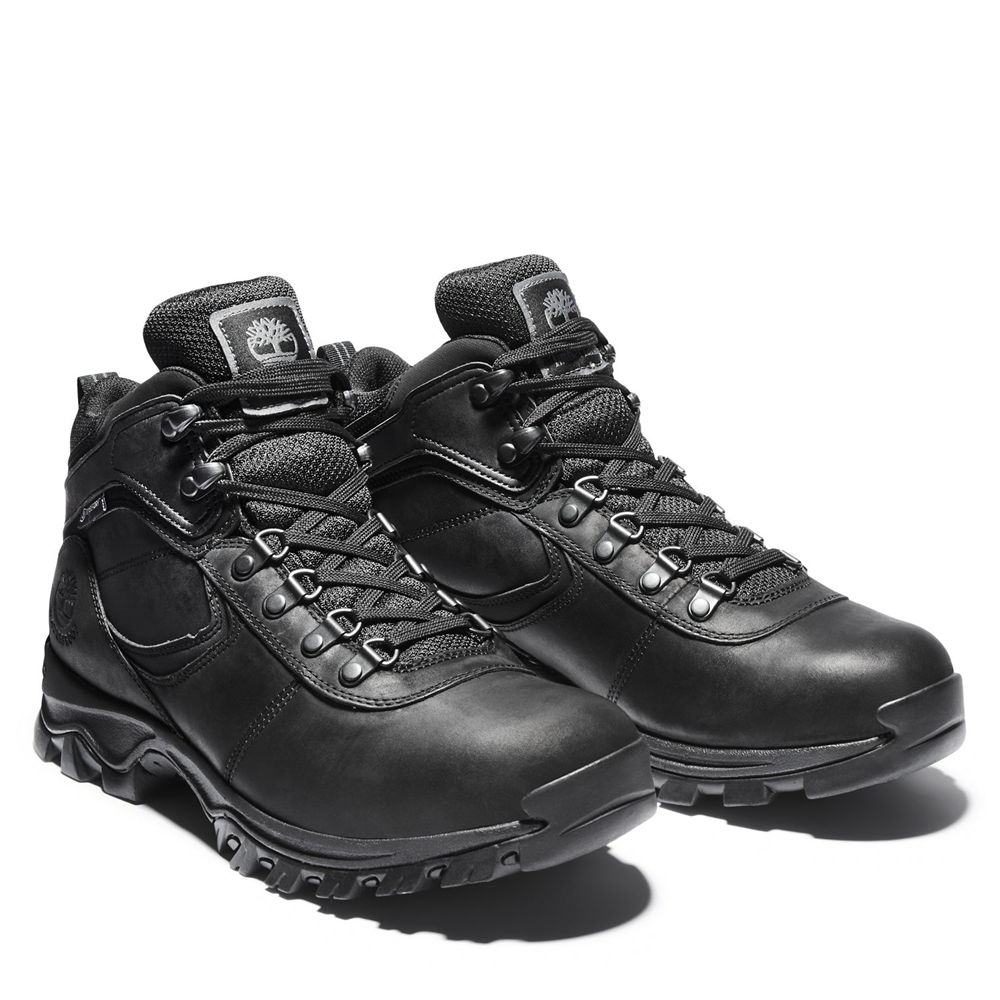 Timberland Mens Hiking Boots Mt. Maddsen Mid Waterproof - Black - India ZS6415983